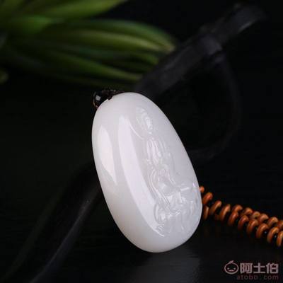 宏钰玉器 匠心传承，和田羊脂白玉观音吊坠的守护之美