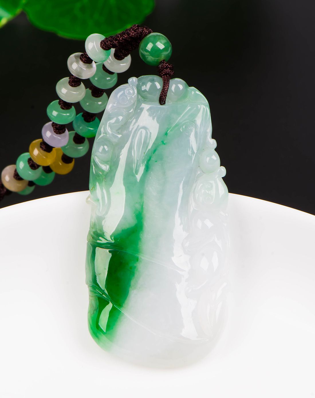 紫气东来 冰种水润飘蓝花 一方玉石，载万千祥瑞